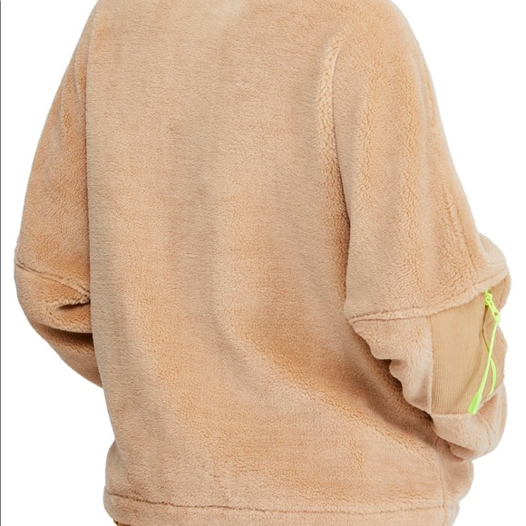Sold Urban Outfitters Fleece Corduroy Patch Tan Jacket - Picture 8 of 15